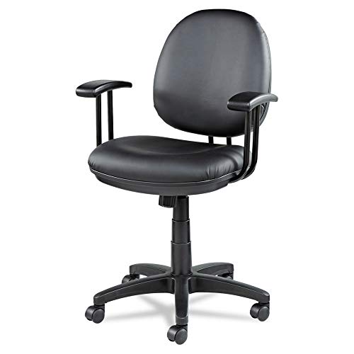 Alera Alein4819 Alera Interval Series Swivel/Tilt Task Chair, Leather, Black #TOP6