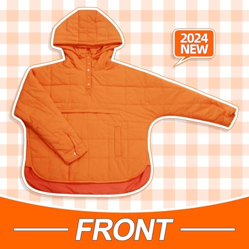 Womens Oversized Puffer Jacket Long-Sleeve Hooded Puffer Coat Packable Hooded Lightweight Warm Winter Coat Tops4