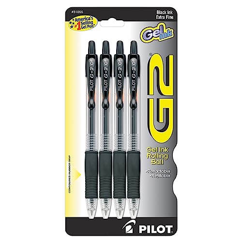 Bolígrafos Pilot G-2 Gel Retráctil Puntas Extra Fina 4 u miniatura 1