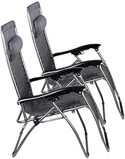 HZH Espreguiçadeira Cadeiras de jardim Cadeiras de pátio de gravidade zero Dobrável Reclinável Espreguiçadeira de jardim Cadeira de praia ao ar livre Camping Cadeira portátil com suporte de