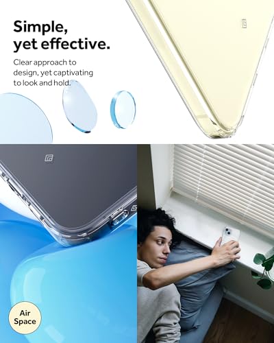 Image of Spigen Caseology Quartz Crystal Back Cover Case for iPhone 15, Clear Transparent, Slim Frame - Polycarbonate + TPU | Crystal Clear