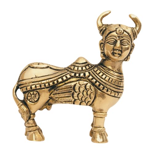 Vastu Vardan Kamdhenu Cow Idol | Brass Kamdhenu Statue | Divine Symbol of Prosperity and Abundance for Home, Office, and Pooja Room