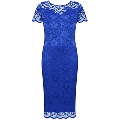 WearAll Plus Size Lace Bodycon Midi Dress Cover