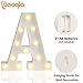 Pooqla LED Marquee Letter Lights Sign, Light Up Alphabet Letter for Home Party Wedding Decoration A