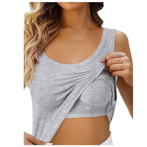 Camiseta deportiva para mujer con sujetadores integrados, camiseta sin mangas para entrenamiento, sin mangas, blusas elegantes, sin espalda, para gimnasio, acanalada, casual, a la moda, para correr