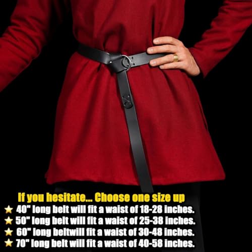 Mythrojan Medieval Leather Viking Belt: LARP SCA Warrior Gothic Renaissance3