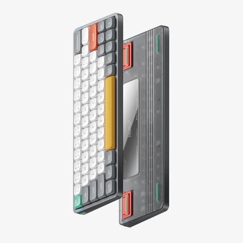 Image of nuphy Air60 V2 Portable Wireless Keyboard 60% Low Profile Mechanical Keyboard Support QMK /VIA Compatible with Windows /mac OS /Linux Supports Bluetooth 5.1 /2.4GHz /USB-C Grey-Gateron Wisteria Switch