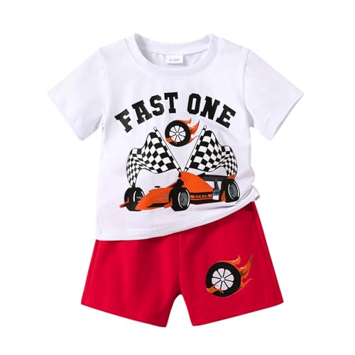 Happy Town Baby Boy Summer Clothes One Happy Dude 1st Birthday Outfits Smile Cool Short Sets(Fast one 12-18 Months)
