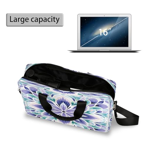 Bolso para laptop 15.6-16" morado con flores Mandala miniatura 5