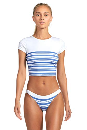 Vitamin A Women's Regatta Stripe Deia Crop Top Rash Guard Regatta Stripe 6