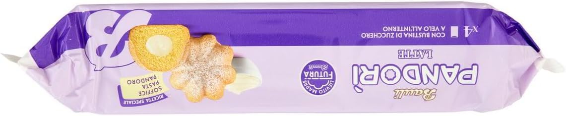 Italian Gourmet Bauli Pandorì Latte Mini Pandoro Italien 12 x 178 g (2,136 kg) – Gâteau moelleux recette spéciale, idéal petit-déjeuner & goûter, sachets individuels + Italian Gourmet Polpa