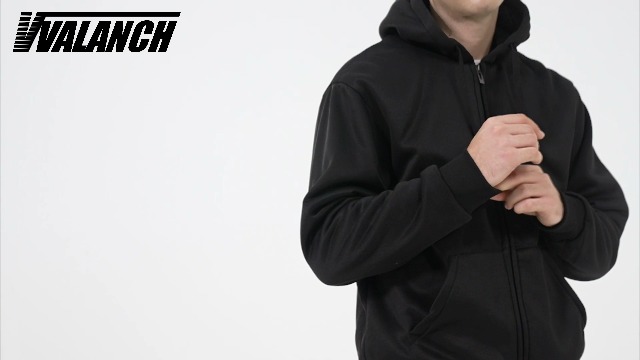 V VALANCH Men Hoodies Zip Up Sherpa Lined Sweatshirts Heavyweight