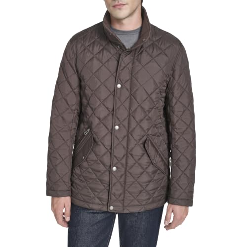 Image of Cole Haan Men's Stand Collar Quilted Jacket Coat