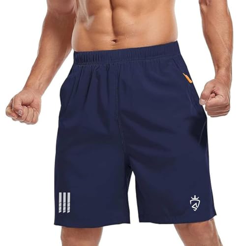 Image of Men's Workout Shorts with Zipper Pockets for Running, Gym, Hiking, Yoga