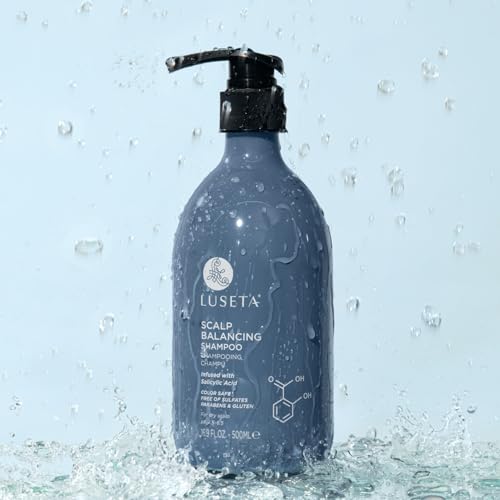 Image of Luseta Scalp Balancing Shampoo with Salicylic Acid, 16.9 oz | Oily Scalp Routine, Visible Flake Care, Buildup Removal, Tea Tree Freshness, Ph 4.0-6.5 Balance