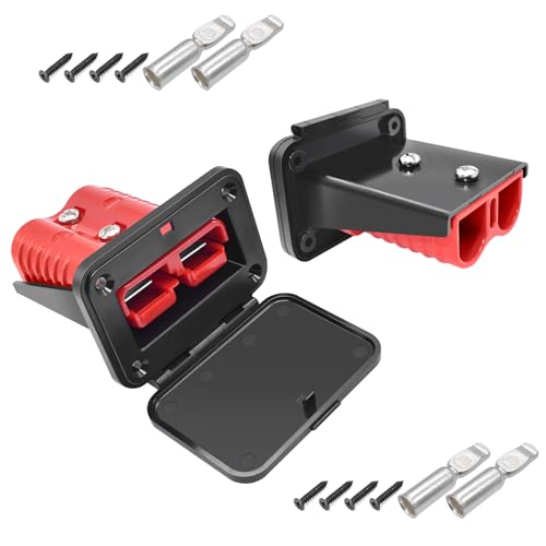 GZSH Anderson Plug 2PCS 175A Quick Connect Wire Connectors with Mount and Cap 4-1/0 AWG Battery...
