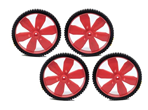 Image of SP BO Wheel 7cm Dia. x 1cm Width Red Colour (Pack of 4)