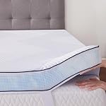 SOOSLEEPY Full Size Memory Foam Mattress Topper 3 Inch with Removable Soft Cover Ventilated Breathable Cooling Mattress Pad Portable Bed Topper for Back Pain and Pressure Relief, CertiPUR-US Certified