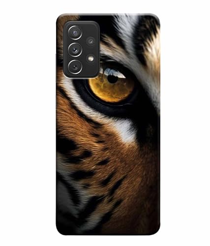 Image of Printed Hard Back Case Cover & Compatible for Samsung Galaxy M32 5G | Tiger Faces Art (Multicolor) - D1205