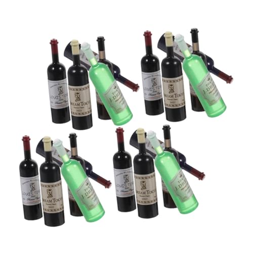 ERINGOGO 20 Piezas Vino de la casa de muñecas petacas de Alcohol Botella de Vino Mini Botellas de Vino Miniatura matraz casa de muñecas Mini Botellas Juego de Botellas de Vino el plastico