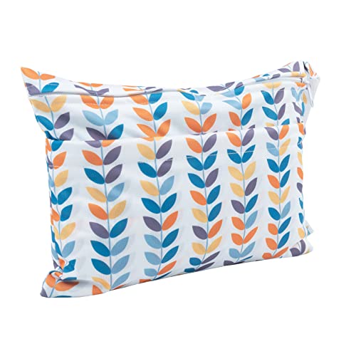 Image of Babygoal Wet Dry Bags for Baby Cloth Diapers, Washable Travel Bags, Beach, Pool, Gym Bag for Swimsuits & Wet Clothes with Two Zippered Pockets 3 Pack(S,M,L), 3SML03