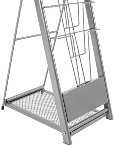 Xuthusman 10 Tier Magazine Rack News Organizer Stand Holder Brochure Stand, Detachable Brochure Display Stand Literature Display Stand For Office School Home