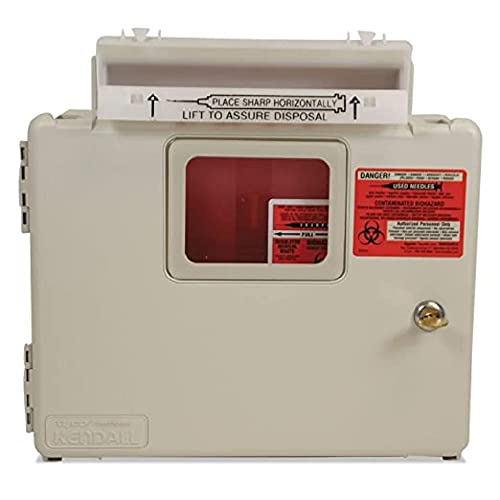 SharpSafety Wall Enclosure for in Room Sharps Container 2 and 5 Quart Tan 1 Enclosure