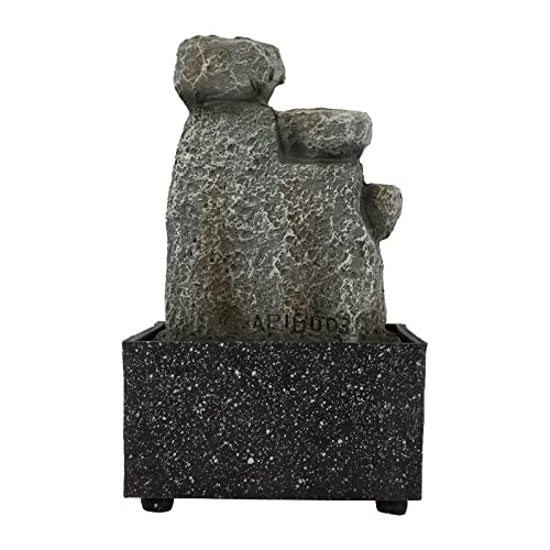 Image of Eazy Wagon Resin Waterfall Fountain (Floral) with LED Lights Outdoor Garden Home Decorative Gift Item