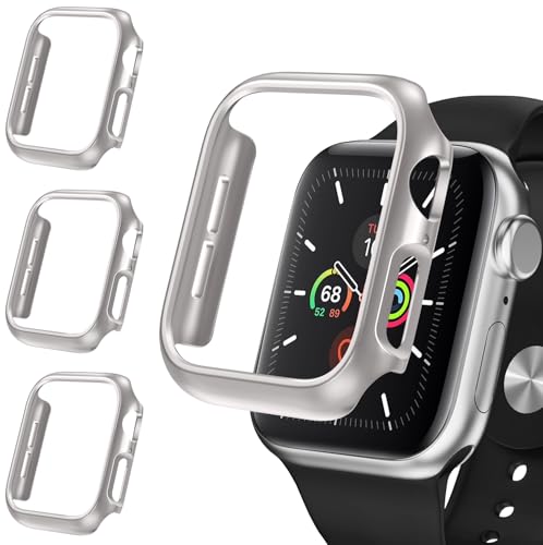 ivoler 3 Pièces Coque Dur PC pour Apple Watch SE (2025/2022 / 2020) / Series 6 5 4 44mm (Pas de Protection D'écran), Mince Étui de Protection Antichoc...