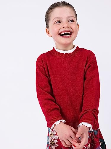 Mayoral Basic Knitting Sweater for Girls Red4