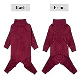 Cyponpy Prägung Hundemantel Fleece Hundepullover Mit Beinen Winterjacke Warm Hundepyjama Hundebademantel Für Große Mittelgroße Hunde Wintermantel Hundejacke Hundepulli