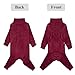 Cyponpy Prägung Hundemantel Fleece Hundepullover Mit Beinen Winterjacke Warm Hundepyjama Hundebademantel Für Große Mittelgroße Hunde Wintermantel Hundejacke Hundepulli