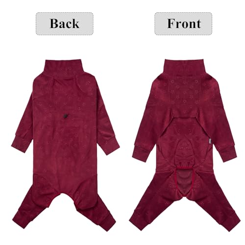 Cyponpy Prägung Hundemantel Fleece Hundepullover Mit Beinen Winterjacke Warm Hundepyjama Hundebademantel Für Große Mittelgroße Hunde Wintermantel Hundejacke Hundepulli