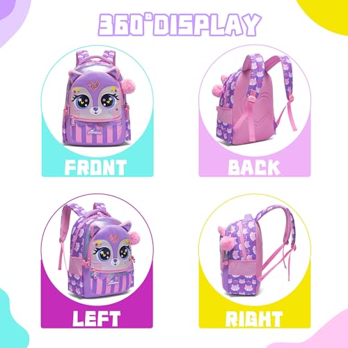 Meetbelify 3 in 1 Backpack Set for Girls - Ages 8-10 with Lunch Box & Pencil Case3