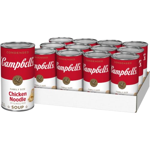 Image of Campbell's Condensed Chicken Noodle Soup Dry Egg Noodle Recipe, 22.4 oz Family Size Can (12 Pack)
