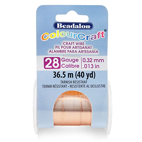 Alambre de cobre Beadalon ColourCraft 28ga para engarzar sin romper el hilo