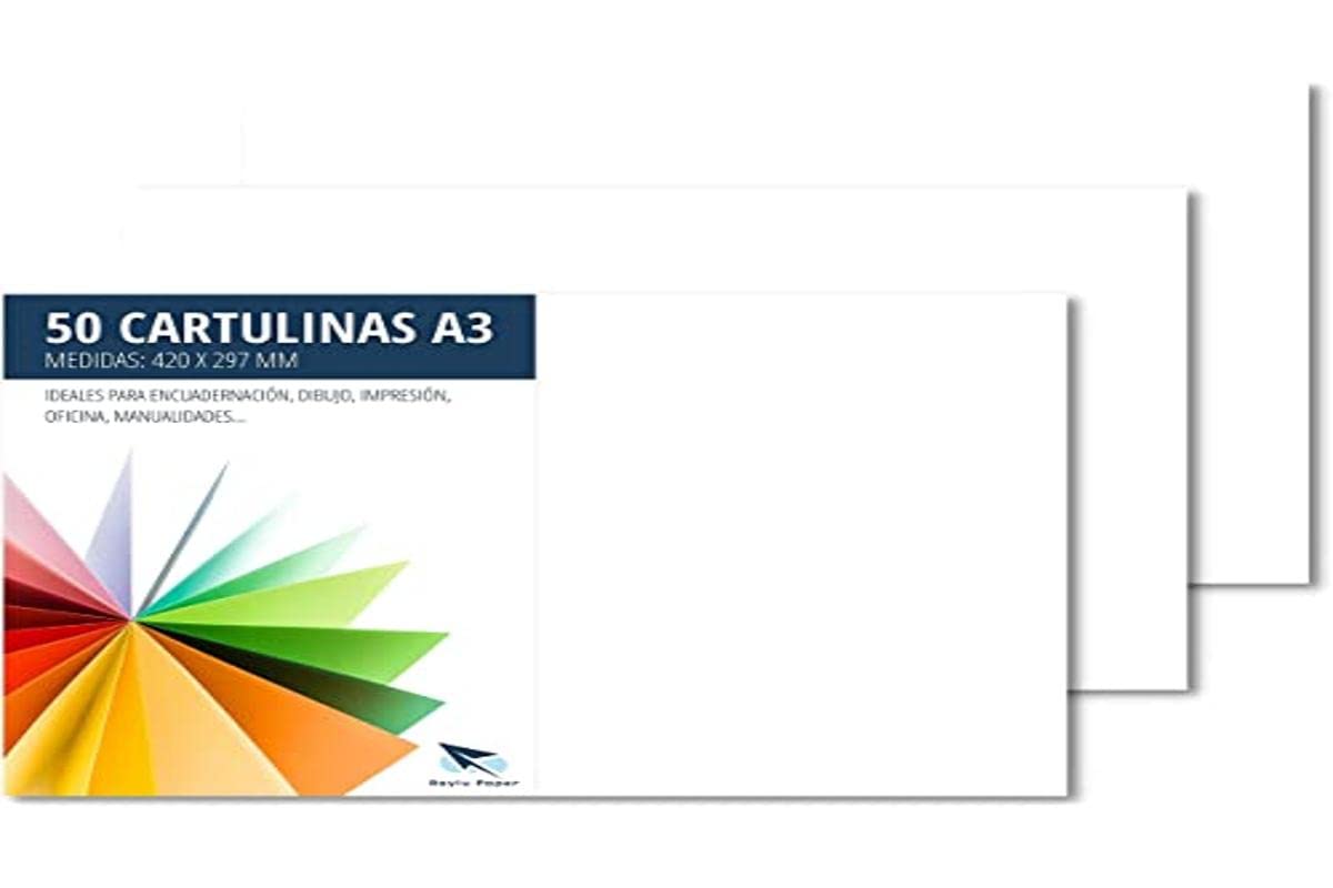 Raylu Paper White A3 Coloured Paper 50 Pieces 180Gsm 297 X 420 Mm Professional Coloured Cardboard Boxes For Office Copier Paper Colourful Paper For Crafts (White)
