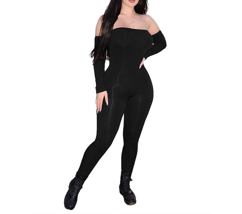 AskmAn 2024 Spring Crossdressing New Sensual Low Tall Body Matching Chest Long Sleeves High Waist Pure Color Continuous Body