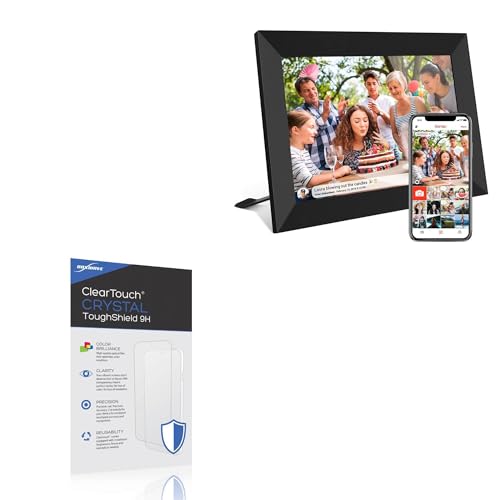 BoxWave Screen Protector Compatible with Frameo Digital Photo Frame (10.1in) - ClearTouch Crystal ToughShield 9H (2-Pack), Clear 9H Tough Flexible Film Screen Protector