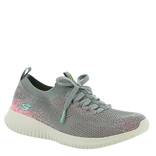 Skechers Women's Athleisure Sneaker, Grey/Pink, 7.5 US medium