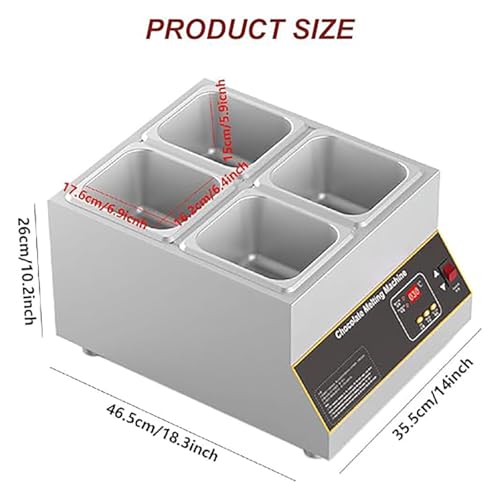 Máquina eléctrica para derretir chocolate 500W acero inoxidable miniatura 2