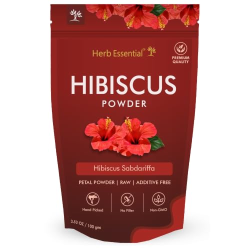 Image of Herb Essential Hibiscus Powder for Hair, 100g, Hair Growth, DIY Face Pack