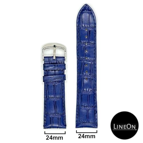 Image of Lineon Half Padded Premium Leather Mens & Womens Watch Strap For Branded Watches Compitable with Titan, Timex, Casio, Sonata and All premium Watches Tool and Pins Include
