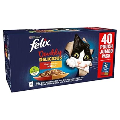 Felix As Good As It Looks Doubly Delicious Adult Cat Food Meaty Selection in Jelly 40 x 100g