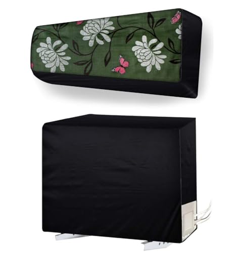 Image of Split AC Cover for 1.5 Ton Indoor & Outdoor Unit | Waterproof & Dustproof Protection | UV Resistant | Durable PVC Material | Weatherproof Outdoor Cover | Easy Installation