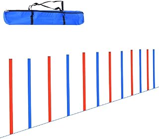 PawHut Pet Agility Training Equipment Dog Play Run Jump Obedience Training Set Adjustable (Poles)