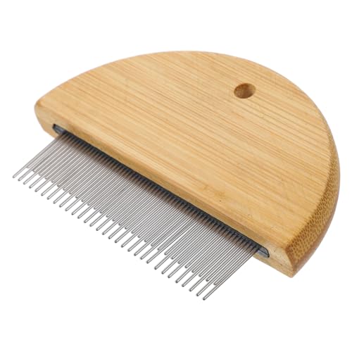 SUPVOX Professional Pet Grooming Brush Wooden Handle Metal Horse Brush Hair Removal for Horses Cattle