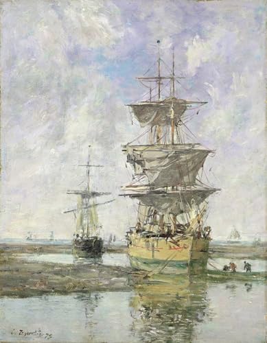 Cuadro pintura al óleo El gran barco de Eugène Louis Boudin para decoración moderna