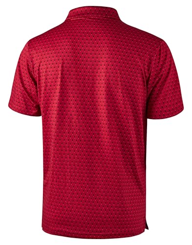 Image of Obla Mens Golf Polo Shirts Short Sleeve Dry Fit Performance Moisture Wicking Casual Print Collared Golf Shirts for Men