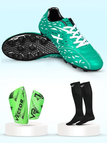 Image of Vector X Titan Football Shoes for Mens| Faux Leather Upper with PVC Sole | Sports and Athletic Footwear Comfortable Football Shoes /Football Studs